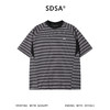 SDSA男装2026新款高贵轻奢韩系撞色条纹小标圆领短袖T恤百搭上衣 商品缩略图0