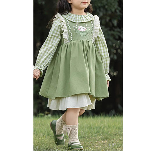 裁缝学苑TH23女童荷叶边衬衫背心裙两件套装纸样儿童上衣童装样板图纸 商品图5