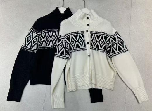 【门店同款】ENJOY冬季高领提花开衫毛衣 167546355 商品图1