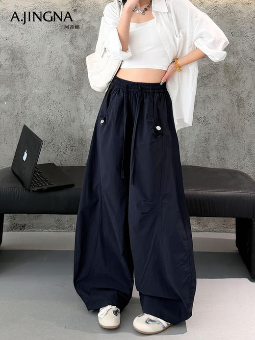 【懒人神裤】阿菁娜宽松速干防晒工装裤F31C210037 商品图4