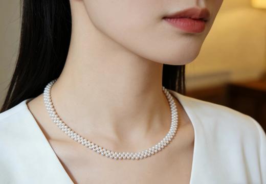 三圈叠戴 3mm小米珠珍珠颈链 春夏层次感 仙气森系 [发：43] 商品图1