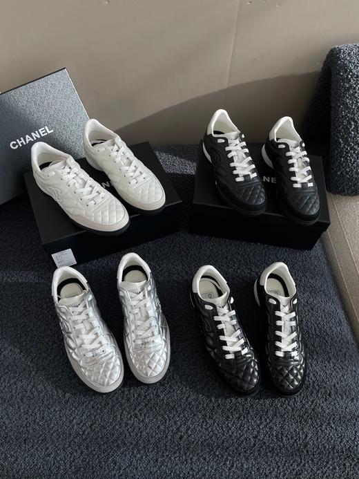 香奈儿 小香圆头系带平底德训鞋 商品图0