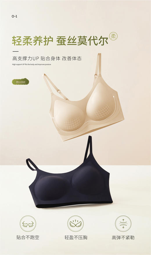 蚕丝莫代尔养护文胸 商品图0