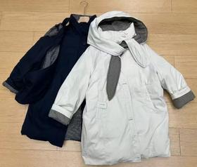 【门店同款】ENJOY冬季韩系拼格两面穿羽绒服 167546152