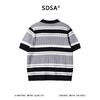 SDSA男装2026新款高贵轻奢老钱风纽花撞色条纹翻领短袖T恤百搭 商品缩略图4
