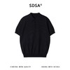SDSA男装2026高贵轻奢老钱风简约纯色华夫格针织翻领短袖T恤百搭 商品缩略图0