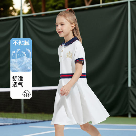【160-165】女童夏季花边polo领连衣裙 商品图2