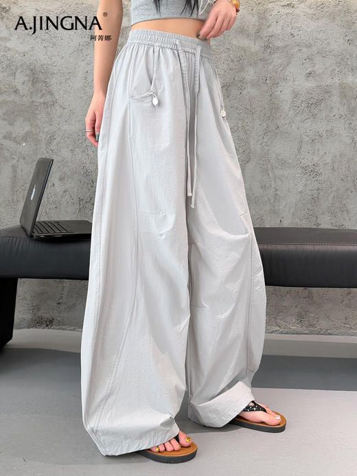 【懒人神裤】阿菁娜宽松速干防晒工装裤F31C210037 商品图1