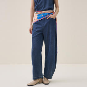 谜底香蕉裤牛仔裤长裤2026夏季新品舒适飘逸修饰腿型女262MJ0457