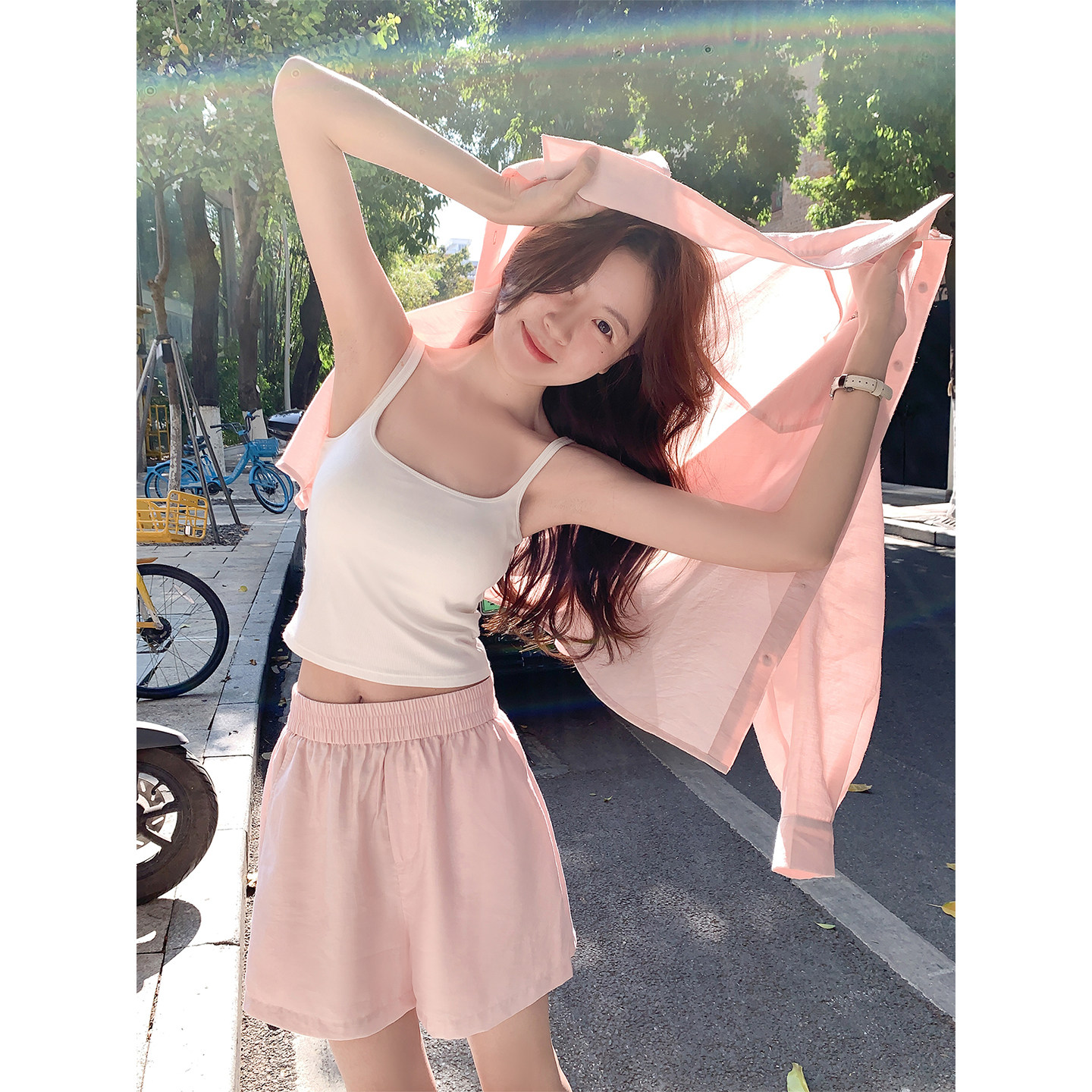 <曾小咸推荐>4.5现货秒杀 ！微信超特价！韩系纯色衬衫 日常169.99 立减90 秒杀79.99！！ 短裤 日常149.99 立减100 秒杀49.99！！