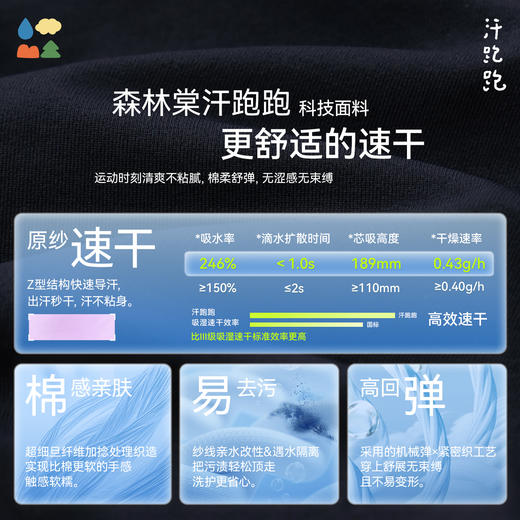 【撞色插肩棉感速干短袖】森林棠26春款儿童棉柔亲肤速干T恤40162001 商品图4