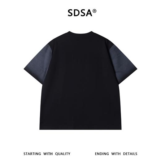 SDSA男装2026新款轻奢美式渐变卡通招手印花圆领短袖T恤百搭潮 商品图4