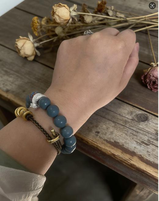 【香珠专场】02蓝药师合香珠 男女同款 12mm 商品图1