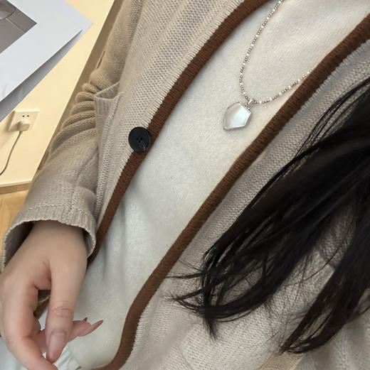 纯银几何母贝万能扣吊坠（不含链） 商品图2