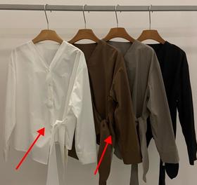 【门店同款】ENJOY秋季气质通勤绑带衬衣 164746731