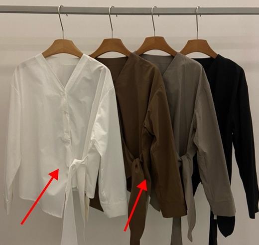 【门店同款】ENJOY秋季气质通勤绑带衬衣 164746731 商品图0