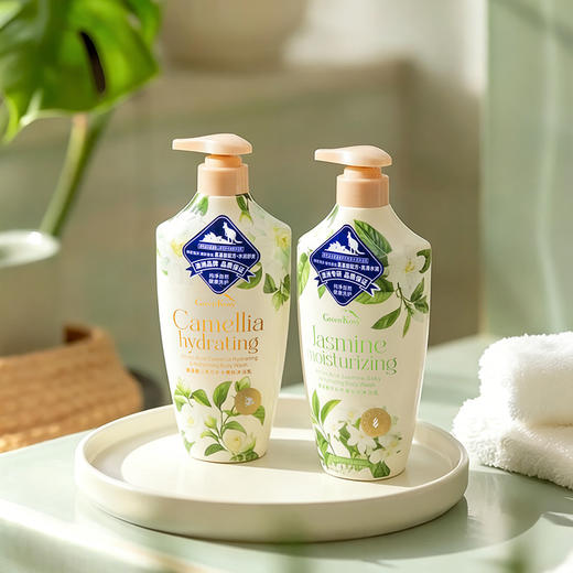热卖！告别暴力清洁！香得高级！【超值赠品】绿色溪谷氨基酸山茶花补水爽肤沐浴乳/氨基酸茉莉亮滑水润沐浴乳 720g/瓶 商品图8