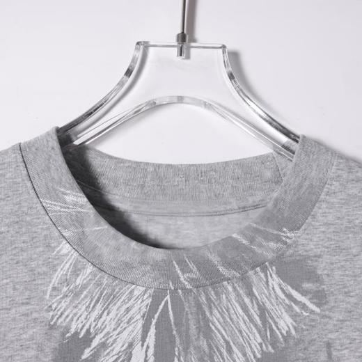 SDSA男装2026新款高贵轻奢潮牌撞色抽象笔触线条印花圆领短袖T恤 商品图2