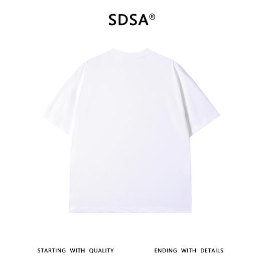 SDSA男装2026新款轻奢国潮简约苹果字母小标印花设计圆领短袖T恤 商品图1