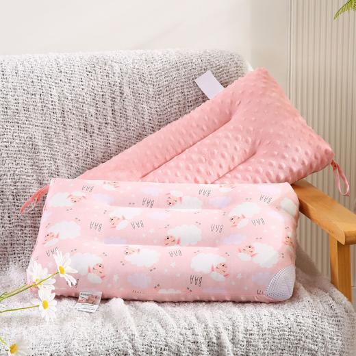 【透气不闷！柔软亲肤】新款长方形儿童全棉豆豆绒枕芯幼儿园高品质婴儿枕头卡通图案。xb 商品图1