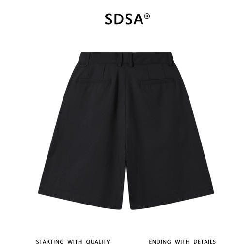 SDSA男装2026新款高贵轻奢美式复古腰带褶皱垂感西装短裤百搭宽松 商品图4