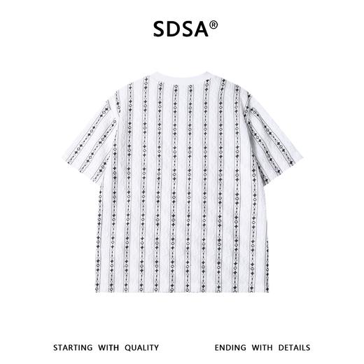 SDSA男装2026新款斜纹星星印花短袖T恤肌理感宽松圆领休闲上衣 商品图4