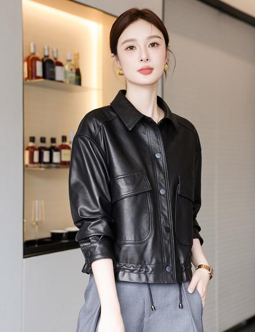 通勤与休闲并存绵羊皮夹克外套 商品图4