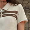 oldcolour夏季新品修身显瘦设计感气质百搭短袖T恤Q290202A1 商品缩略图4