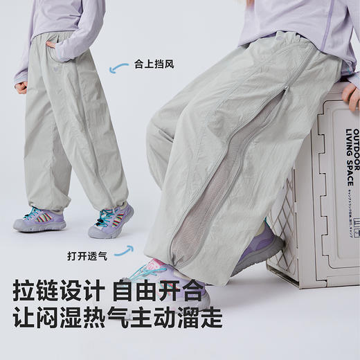 [轻风不勒裤]迷你巴拉男女童宝宝裤子夏轻薄耐造凉感网眼防蚊长裤 商品图3