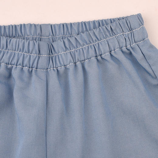 棉果果夏季新品女童仿牛仔梭织九分阔腿裤M222208426338 商品图2