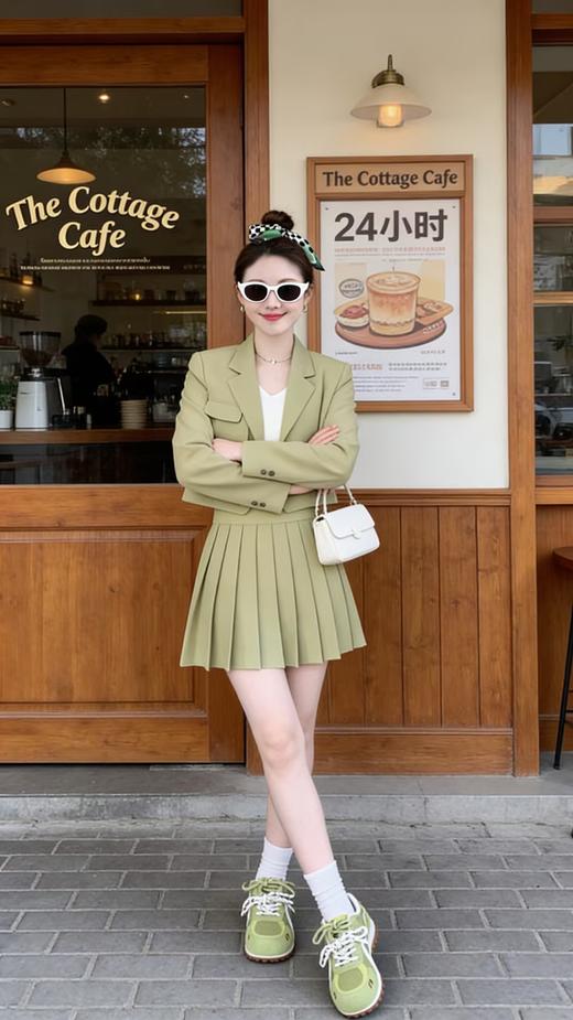 经典鲨2026年夏专柜新品多巴胺猪皮革薄款透气休闲德训鞋女KW160-629081 商品图1