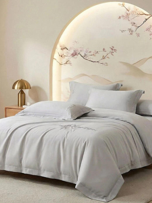 春季四件套福利  现货有限【水星同款 新疆长绒棉 国风刺绣四件套】72小时内发货  部分预售5-10天 柔软细腻 丝滑亲肤 四季可用  夏不闷热冬不静电 商品图2