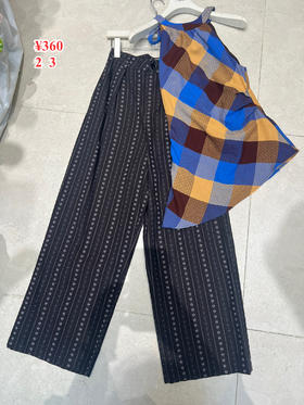 【门店同款】ENJOY夏季挂脖格纹套装 162271903