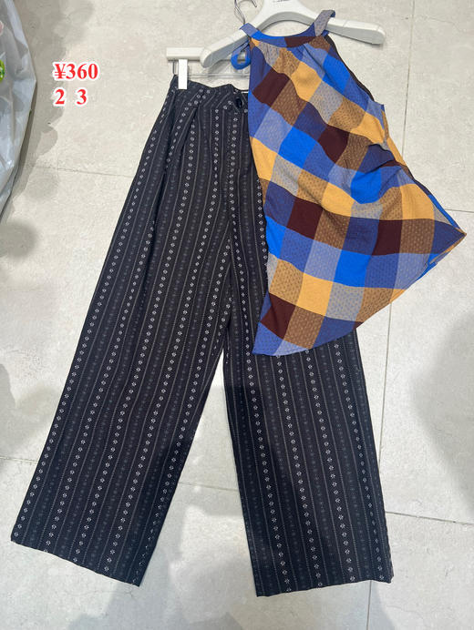 【门店同款】ENJOY夏季挂脖格纹套装 162271903 商品图0