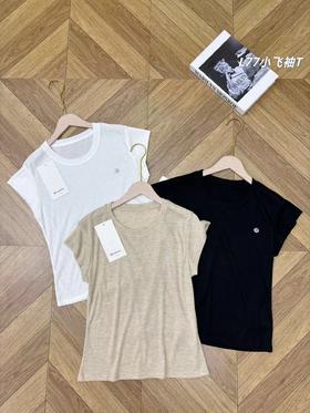 F040306一包3件装春夏季新款女士天丝小飞袖立体腰线颜值逆天的小飞袖T恤