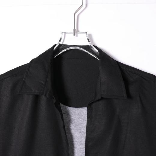 SDSA男装2026新款轻奢简约纯色假两件短袖衬衫百搭时尚套头上衣 商品图1