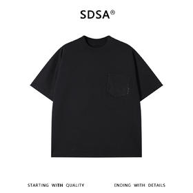 SDSA男装2026新款高贵轻奢潮牌重工烫钻设计圆领短袖T恤百搭上衣