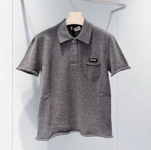 重磅渠道    miu卷边羊绒短袖  知识分子MIU系polo针织   100羊绒针织  可盐可甜 商品图1