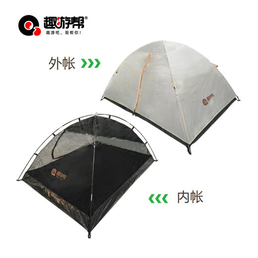【焕新季】趣游帮 双层夜营帐篷(Y036) 商品图3