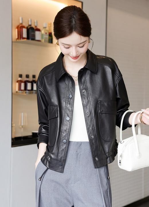 通勤与休闲并存绵羊皮夹克外套 商品图1