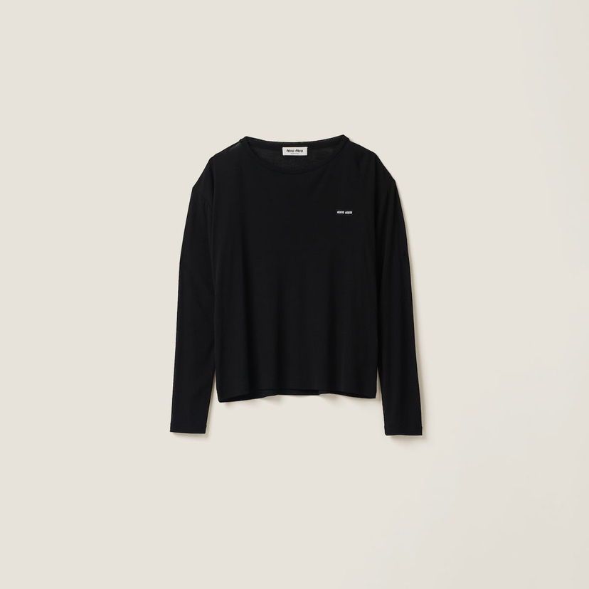 MIU-T 徽标黑色长袖