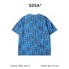SDSA男装2026新款不规则格纹印花短袖T恤坑条肌理宽松圆领上衣 商品缩略图4