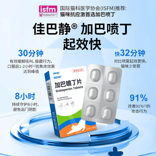佳巴静加巴喷丁片剂宠物猫咪专用舒缓情绪防应激口炎尿闭止疼痛药 商品图2