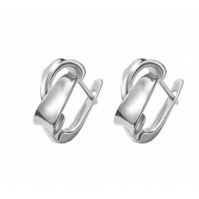 【宏艺珠宝】流云扣·银s925耳饰