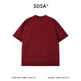 SDSA男装2026新款高贵轻奢美式复古星星烫钻短袖宽松圆领 T 恤