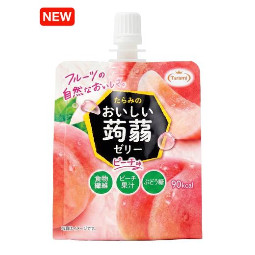 日本Tarami蒟蒻吸吸果汁果冻葡萄味/桃子味150g 商品图1