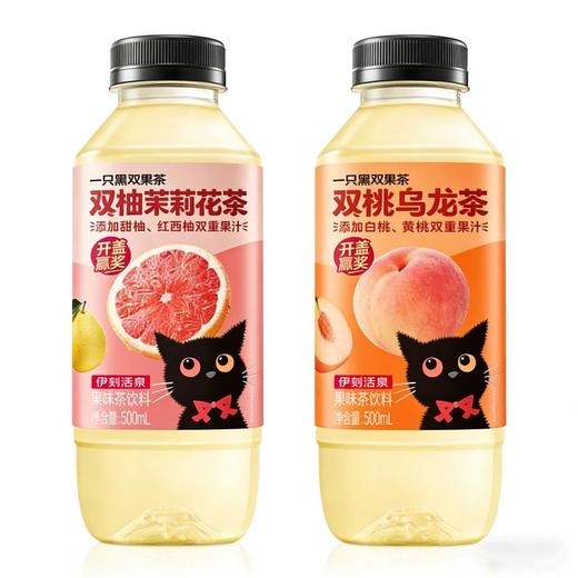 伊刻活泉果味茶饮料双柚茉莉花茶/双桃乌龙茶 500ml/瓶 商品图0
