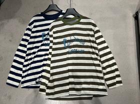 【门店同款】ENJOY秋季字母条纹长袖T 166145091