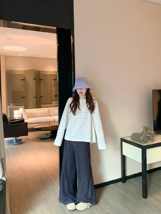 <曾小咸推荐>4.5现货秒杀 ！微信超特价！韩系碎花长袖t恤 日常159.99 立减100 秒杀59.99！！ 商品图5