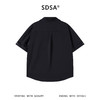 SDSA男装2026新款高贵轻奢简约纯色褶皱短袖衬衫百搭时尚休闲上衣 商品缩略图1